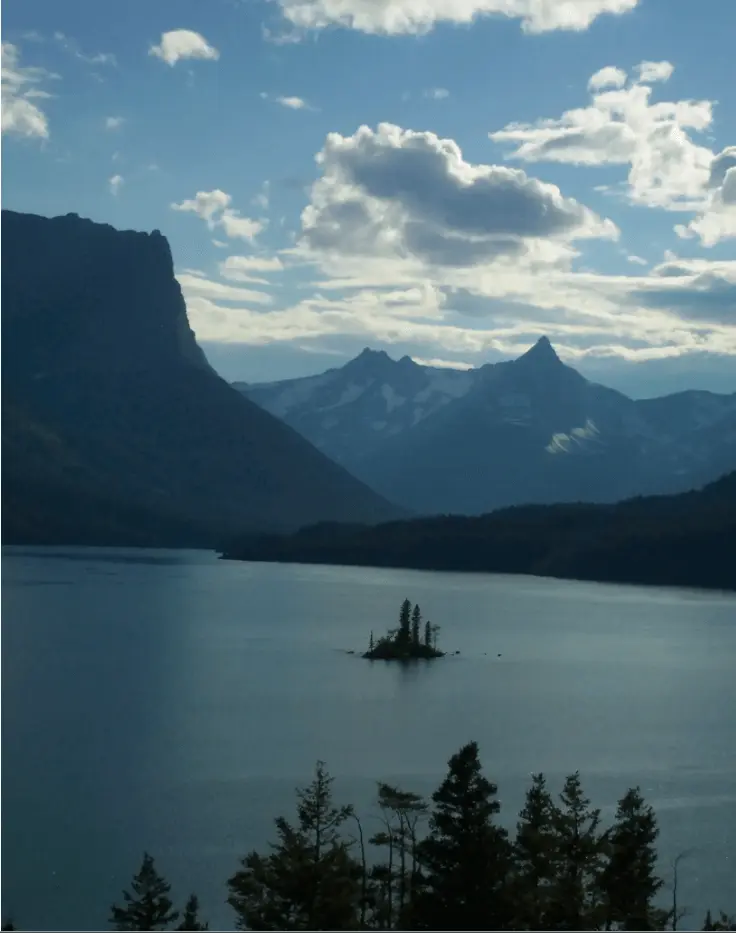 St Mary lake at Glacier NP