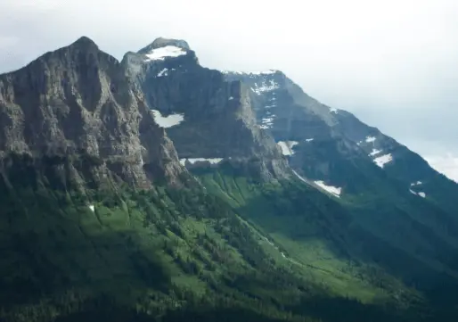 Mountain range at Glacier NP